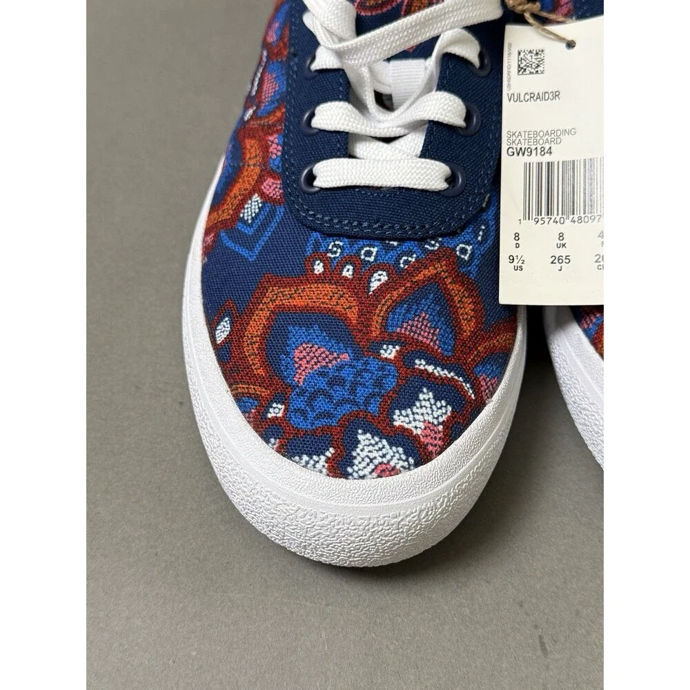 Adidas Farm Rio x Vulc Raid3r Tennis Shoes Blue Floral Size 9.5 Skateboarding